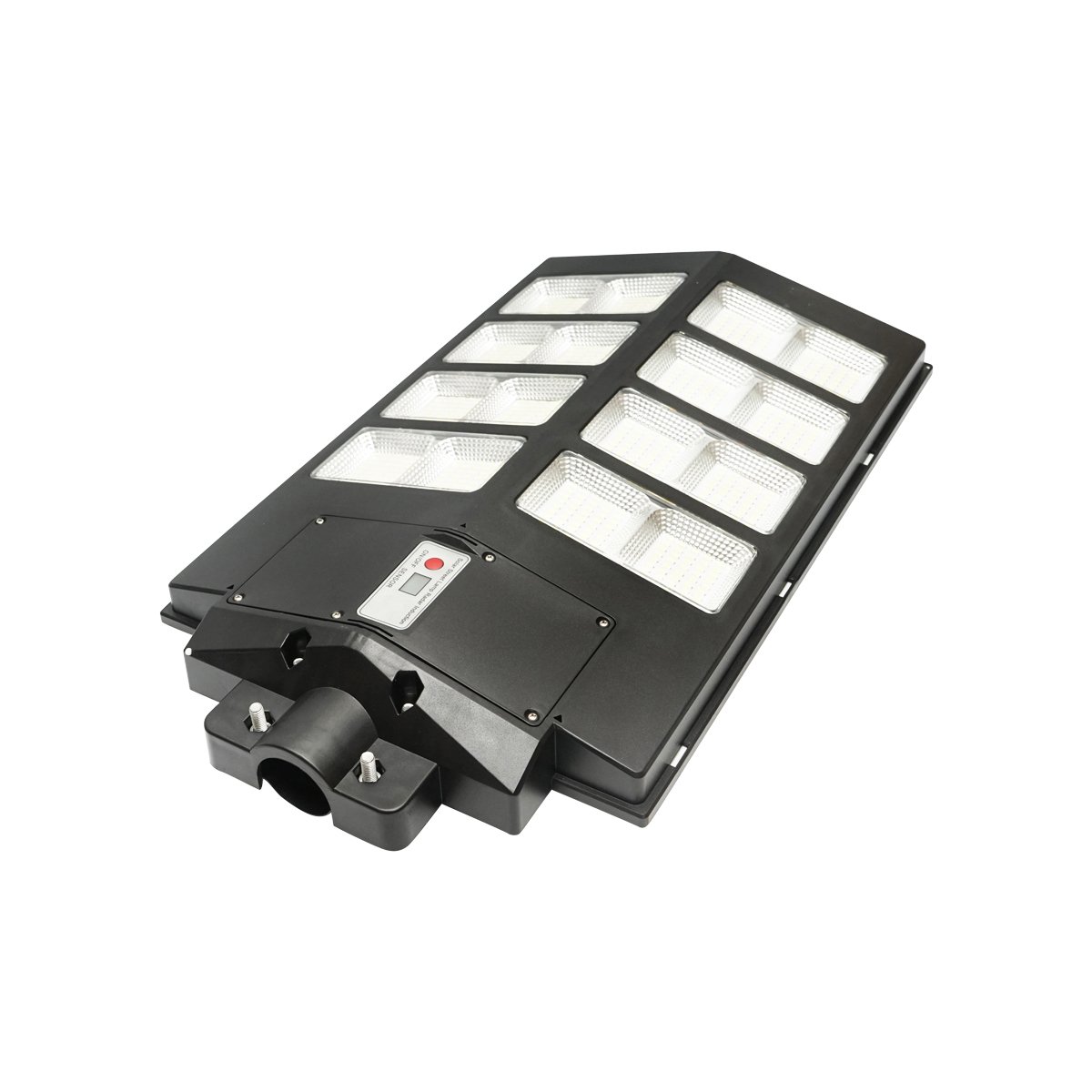 Lampa solara LED 300W iluminat stradal 6500K cu panou solar, telecomanda, senzor miscare si prindere pe stalp Breckner Germany